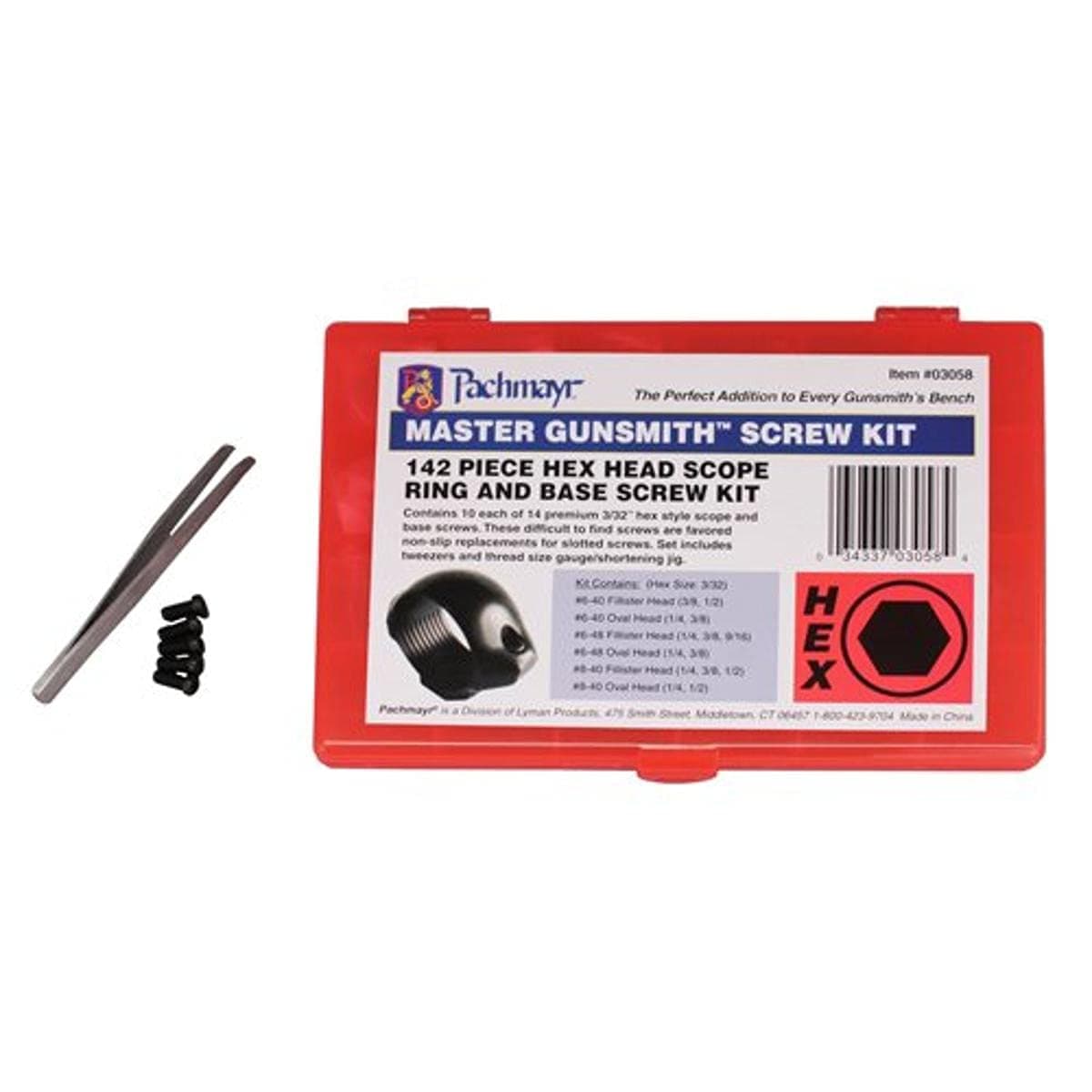 Master Gunsmith 142 Piece Screw Kit (Hex)