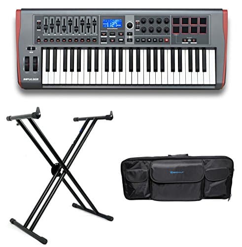 Novation IMPULSE 49-Key USB MIDI Keyboard Controller+Stand+Carry Bag