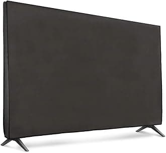 Indoor 75" TV Cover – Television Dust Cover Screen Protector – TV Screen Dust Protection – Synthetic Fabric Dark Grey
