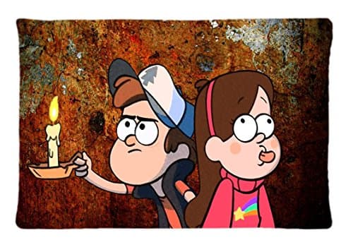 Mabel and Dipper - Gravity Falls Pillowcase Cover Design For Custom Zippered Pillow Cases 20x30 (one side)