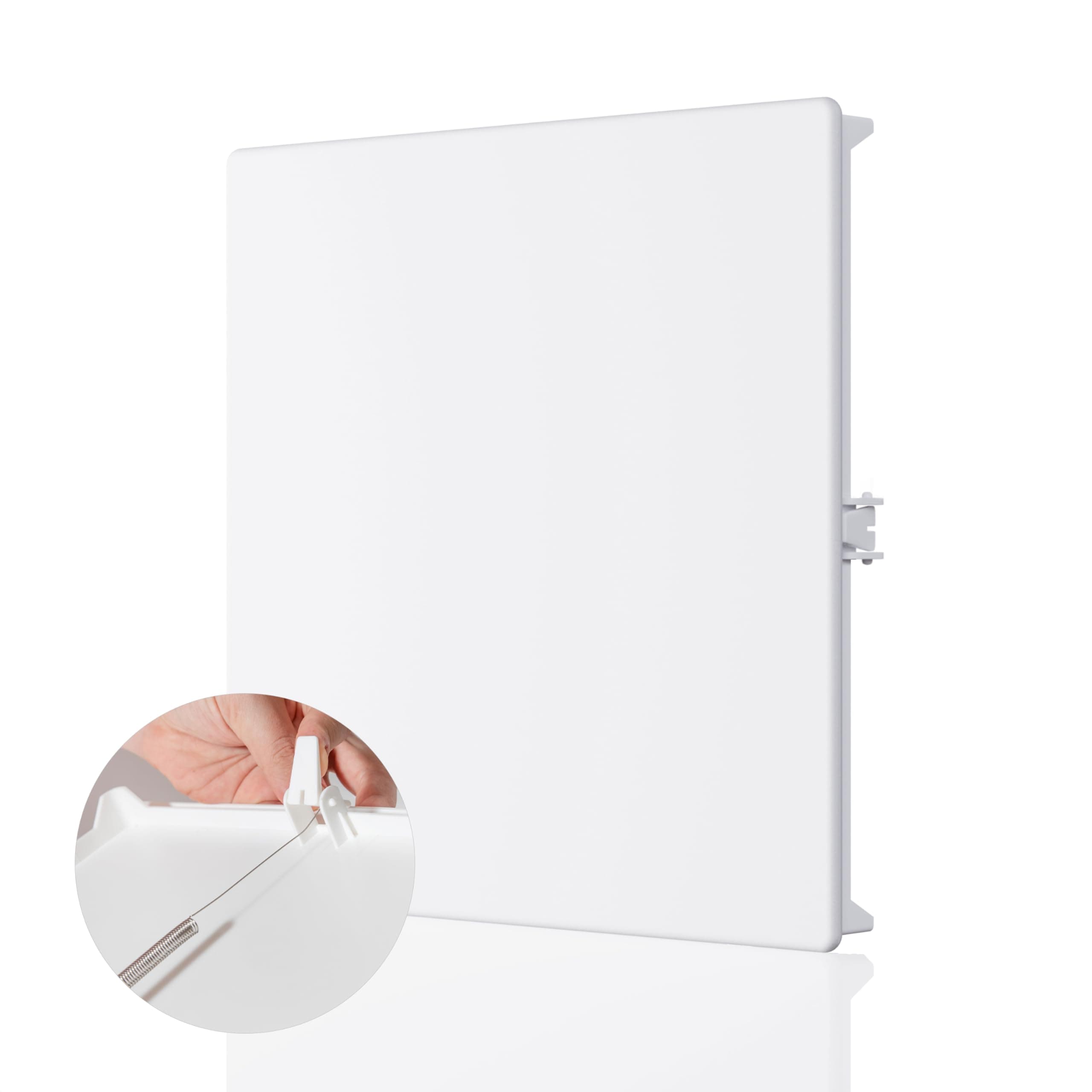 Morvat Spring Access Panel 12x12 Inch for Ceiling & Drywall, Heavy-Duty Durable ABS Plastic & Easy Install Access Box, Wall Hole Cover Plate for Plumbing & Electrical Cables & Wiring, White