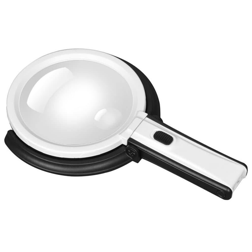DFHHG® Magnifier,Desktop Dual-use Handheld With LED Lights Read Magnifying Glass 300 * 200 * 50mm With Socket Rechargeable Old Man Identification easy to carry