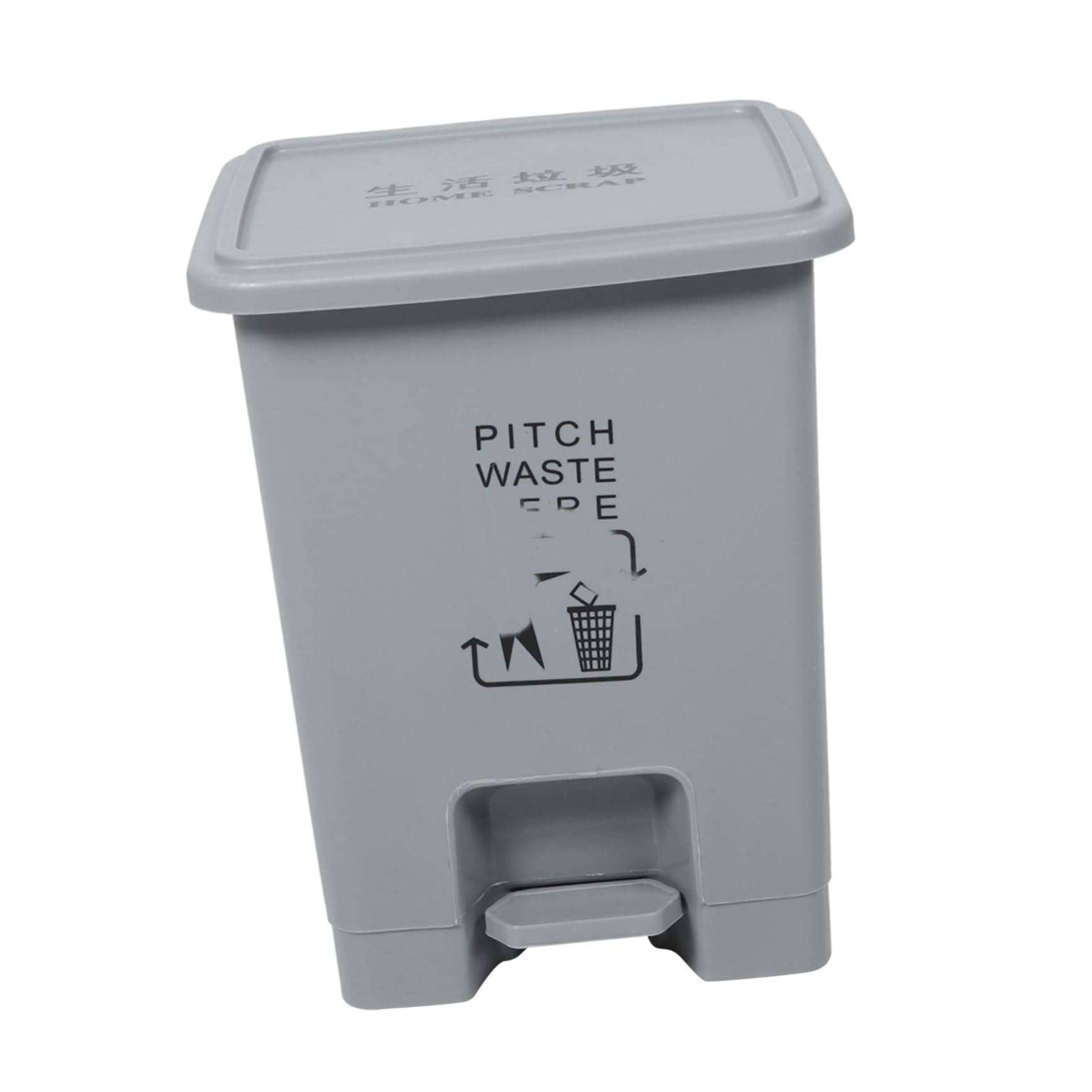 LABRIMP 1pc Step Trash Can 15l Large Capacity Garbage Can Home Office Rubbish Bin