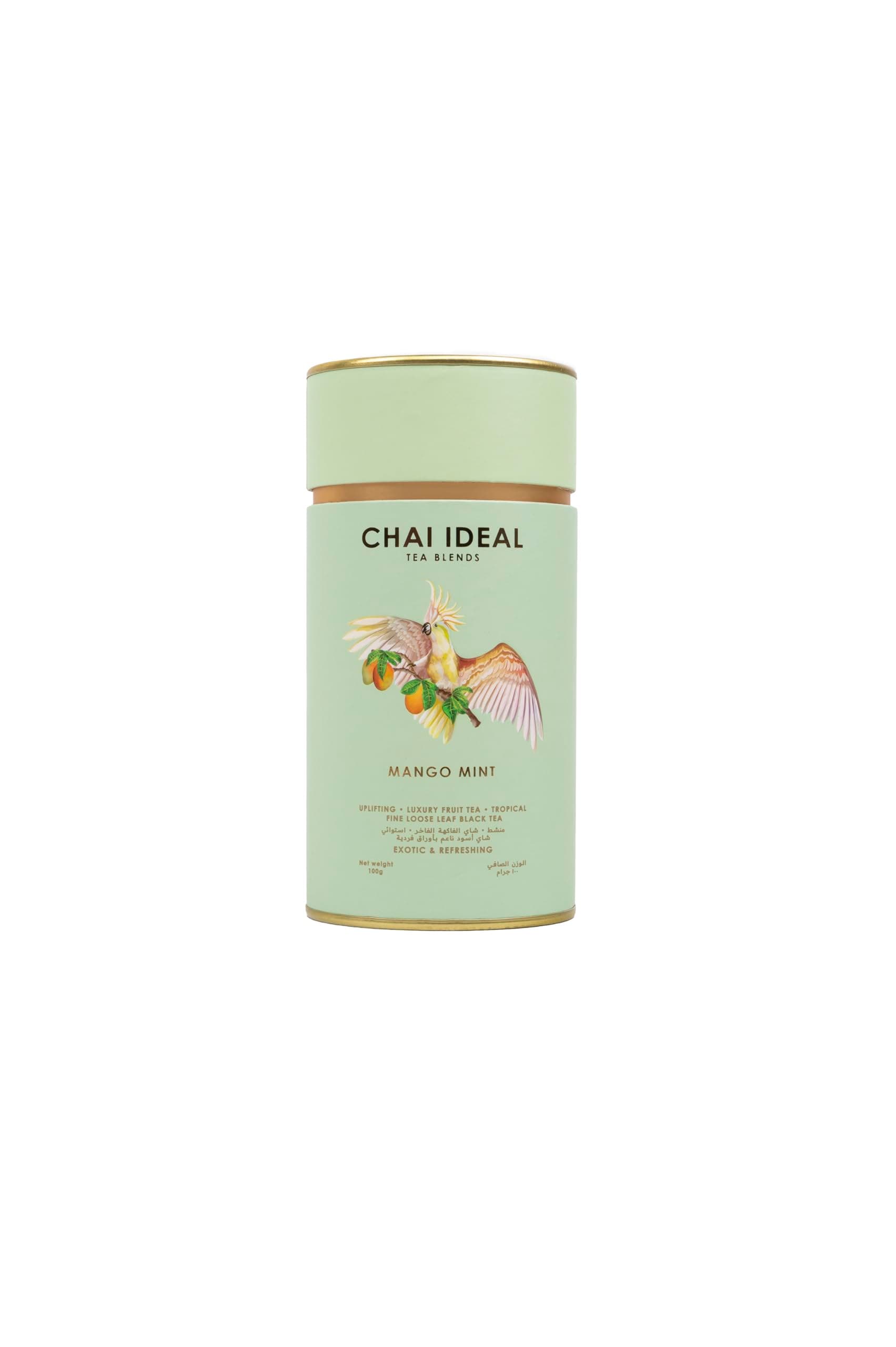 Chai Ideal - Mango Mint Black Tea - Fine Loose Leaf. Uplifting | Luxury Fruit Tea | Tropical | Made with Assam Black Tea, Mango, Peppermint| Sustained Energy| Anti-Oxidant Rich| Soothes Bloating