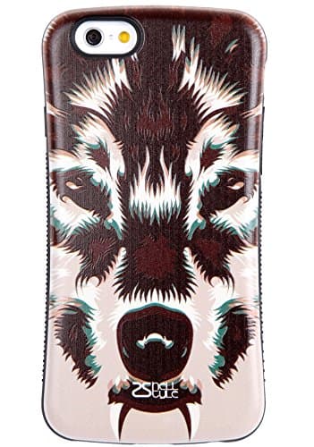 iPhone 6S Plus Case / iPhone 6 Plus Case, Tough Shield [Drop Protection] Soft Interior [Scratch Resistant] Perfect-Fit [Shock Absorbing] [Non-Slip] Hybrid Hard Armor Case, Wolf - 6142i9