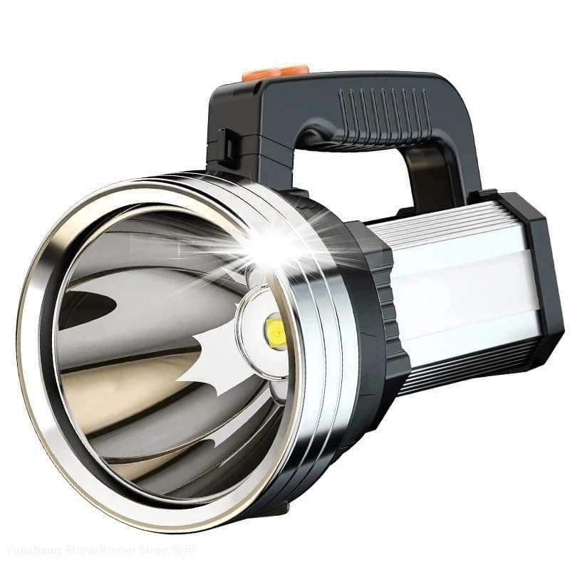 500000LM 1500M Super Bright Long Range Most Powerful LED Flashlight Portable Spotlights USB Rechargable Searchlight LED Tactical Torch 6 Modes Versatile Tactical Flash Light for Outdoor and Home Use