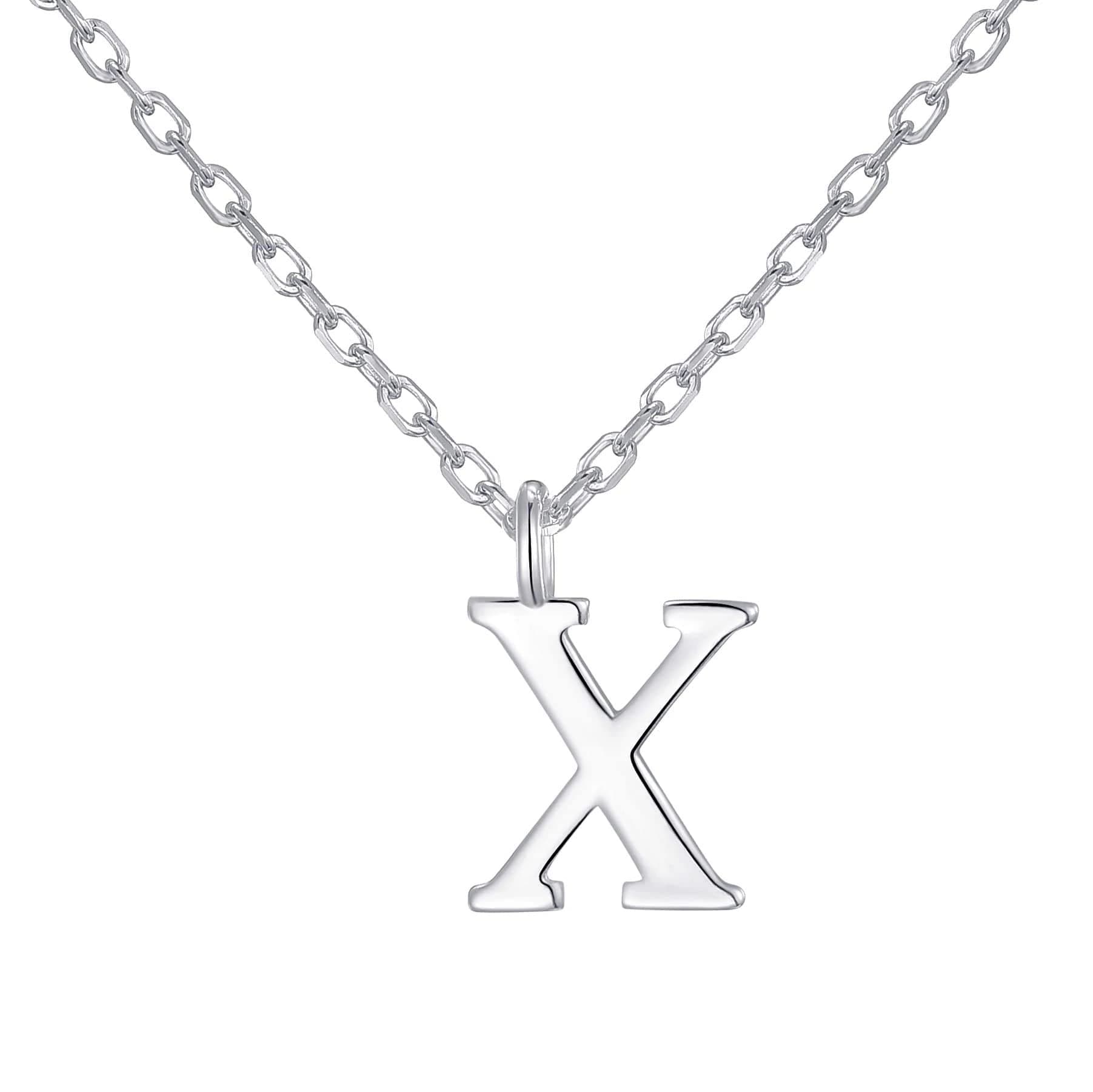 Philip JonesSterling Silver Initial X Necklace