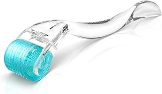 INCELLICE Derma Roller 2mm, 200 Real Individual Needles, Microneedling Roller for Hair Beard Growth, Titanium Micro Needling Roller for Face Body Scalp Men and Women