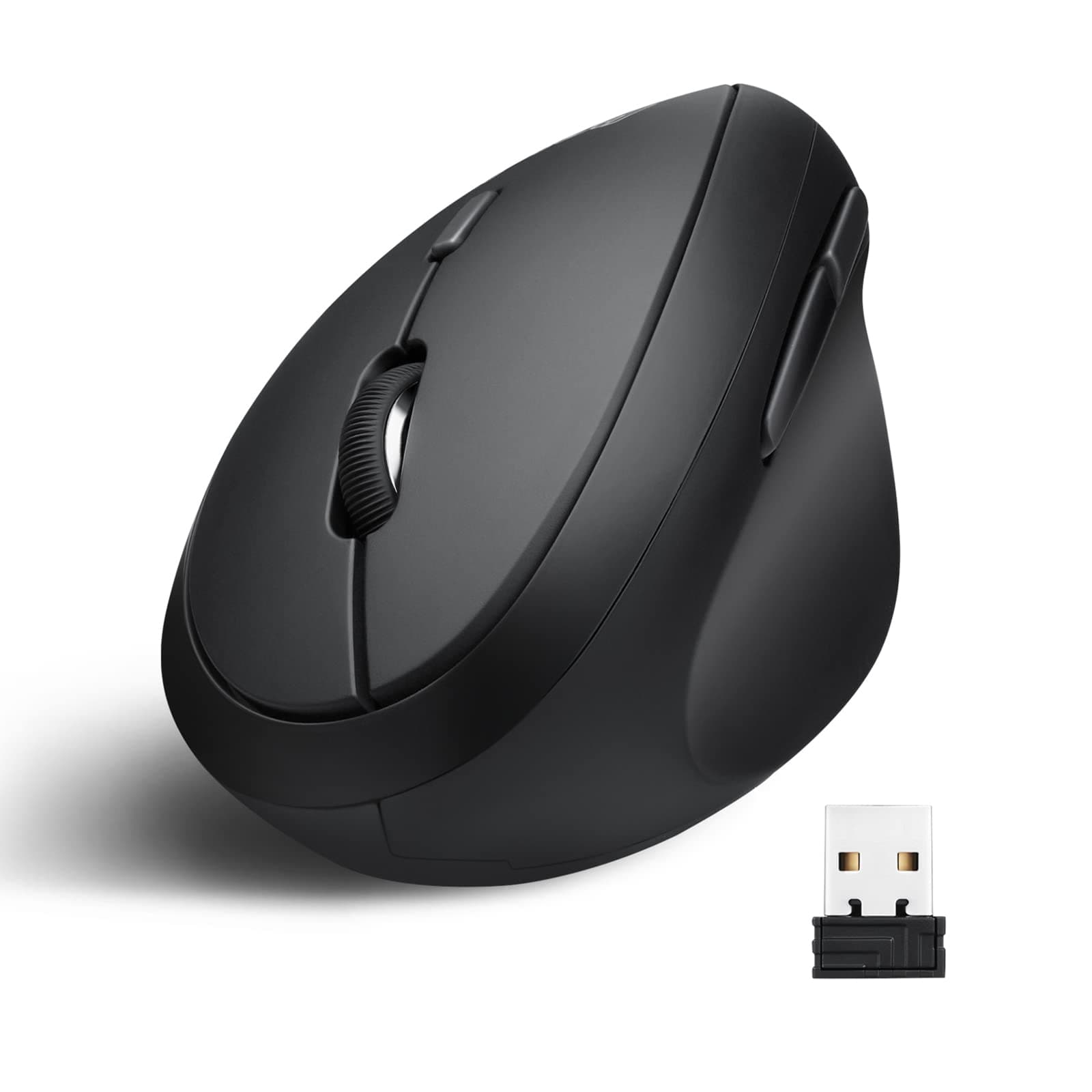 PERIMICE-719 Right-Handed Wireless Mini Vertical Mouse, 3 Level DPI