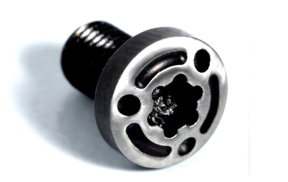 4 ea Two Tone SOS 1911 Grip Screws, 4 ea O Rings | for Full Size or Slim Grip bushings | 3/16” min Grip Thickness | US Made for Colt and Clones | Look at Photos of Screws with Grips/Guns