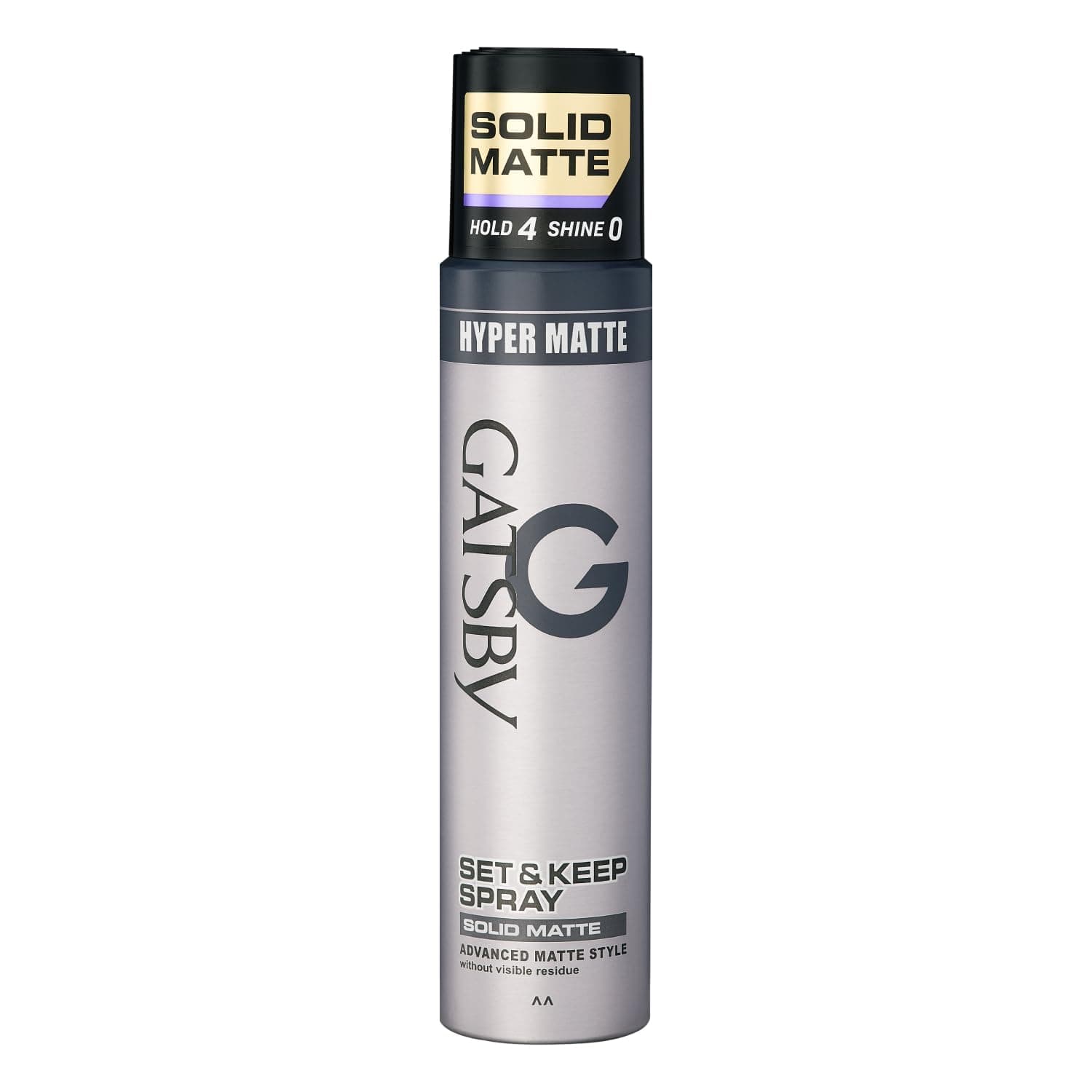 GATSBY Set & Keep Hair Spray - Solid Matte, 250ml - Strong Hold | Matte Finish | UV Protection | Non-Sticky Formula | Residue Free Styling | Long Lasting | Compact Size | Dermatologically Tested