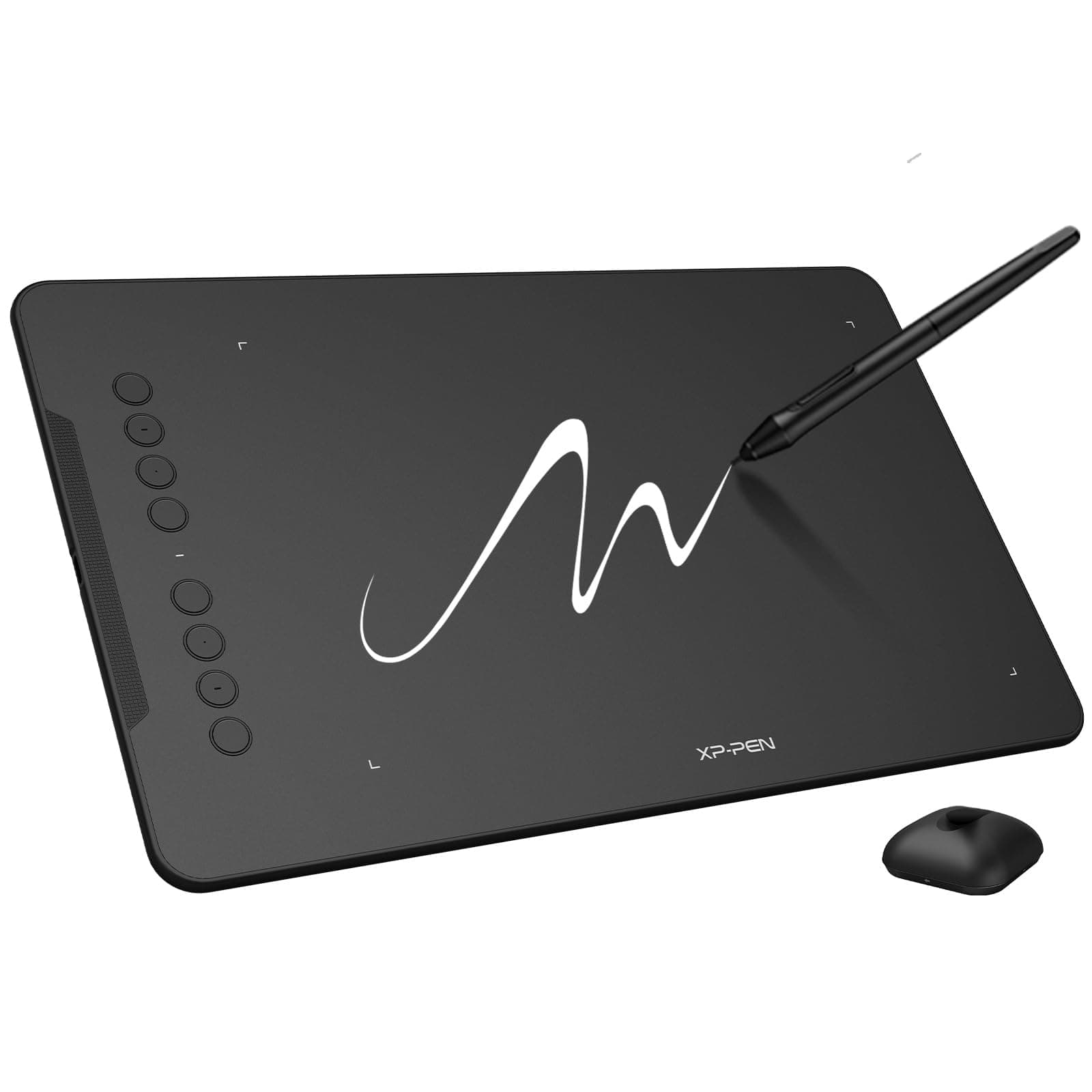 XP-Pen Deco01 V3 Digital Graphics Drawing Pen Tablet (10" x 6.25", 16384 Levels of Pressure Sensitivity, Battery-Free Passive Stylus, Black)