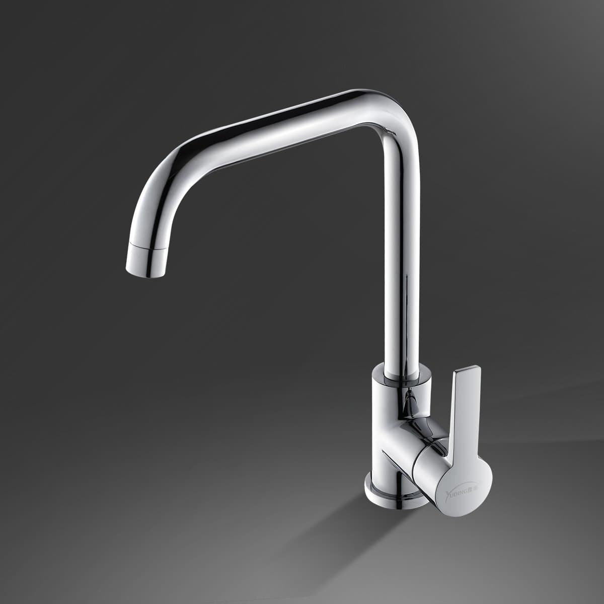 GY Modern Copper Rotating Single-Hole Single-Lever Kitchen Hot And Cold Mixer