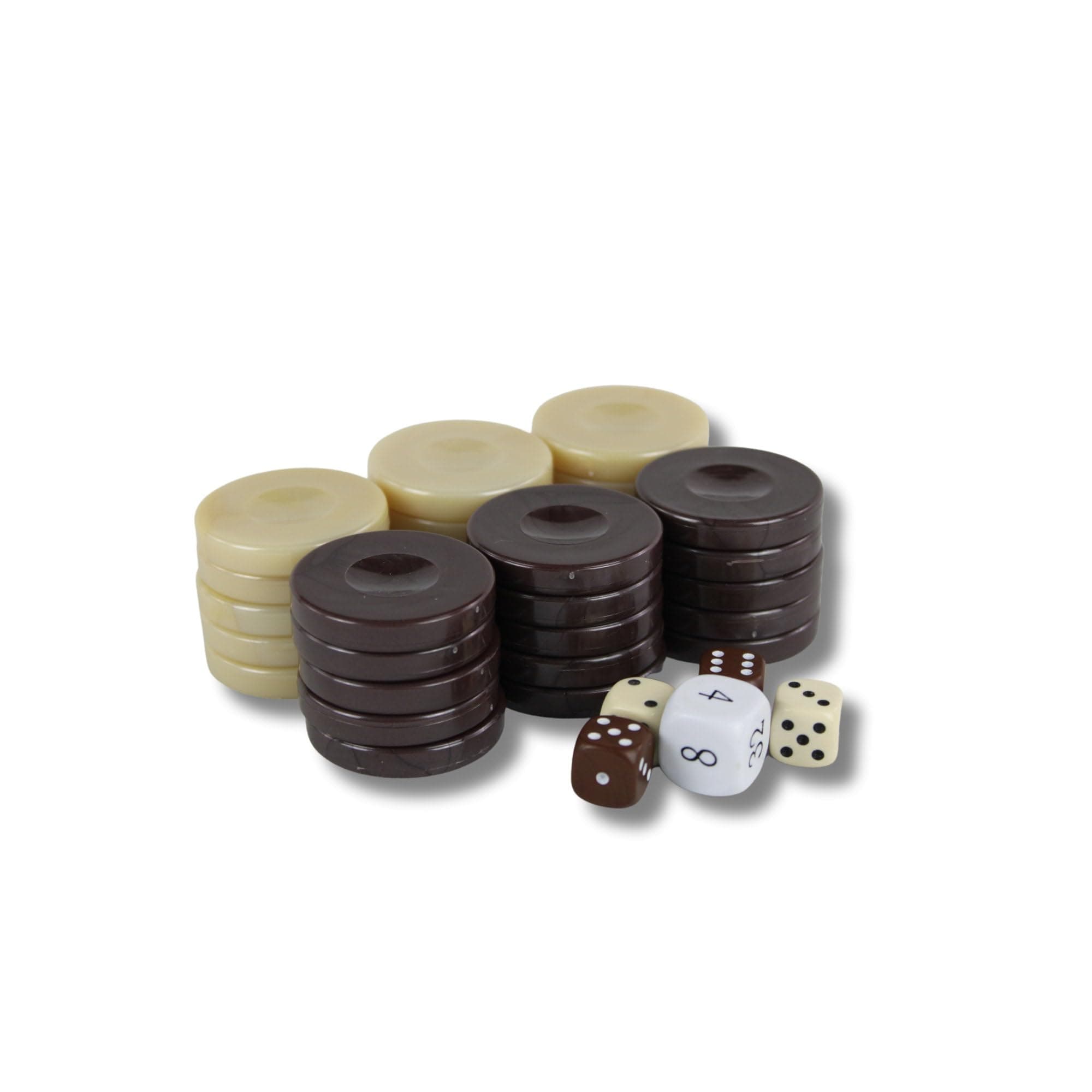 36 mm Acrylic Brown Pearl - Backgammon Pieces