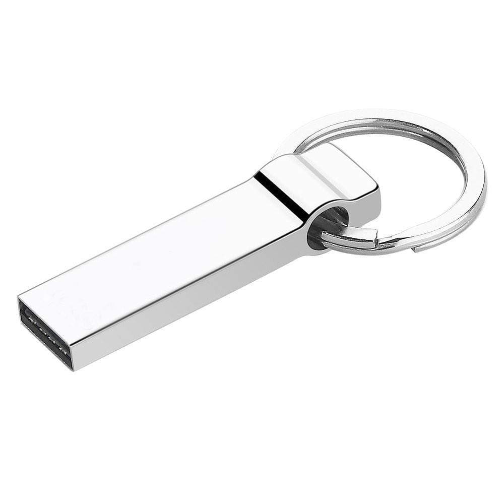SnowDis 128GB USB 2.0 Flash Drive with Key Ring - Silver (SDU-TL312)