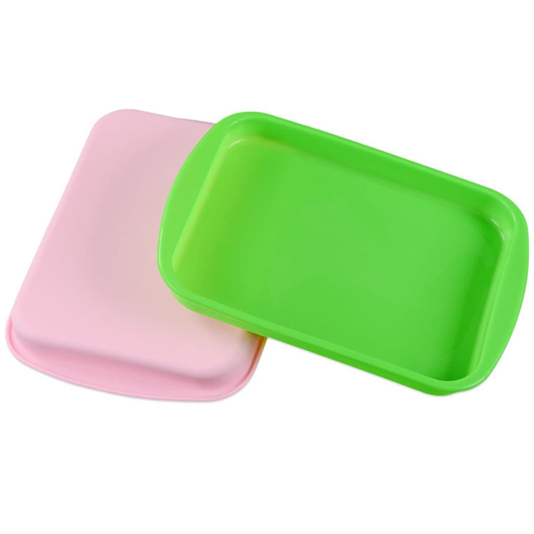 – Rectangle Silicone Mould Cake Pan Non Stick Flexible Baking Tin Mold Kitchen Bakeware Mould #1