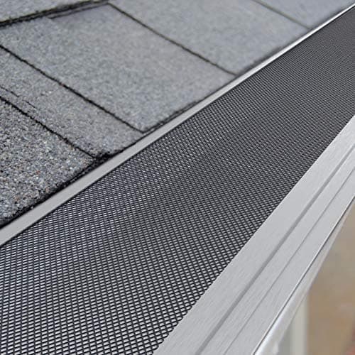 Gutter Guard Kit - 48FT,Stainless Steel Mesh Leaf Guard for 5" Gutters, Reinforced Aluminum Frame DIY Installation, All-Weather Protection
