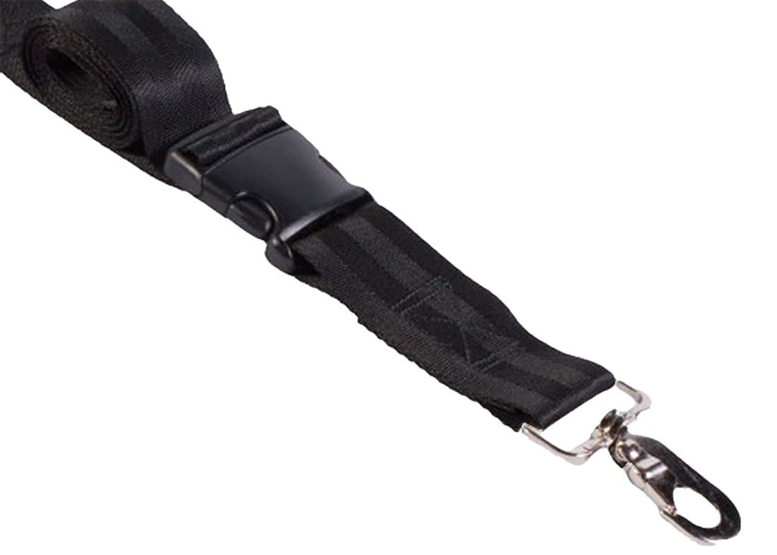 5' Black Nylon 2 Piece Spine Board Strap with Speed Clip Ends and Plastic Buckle