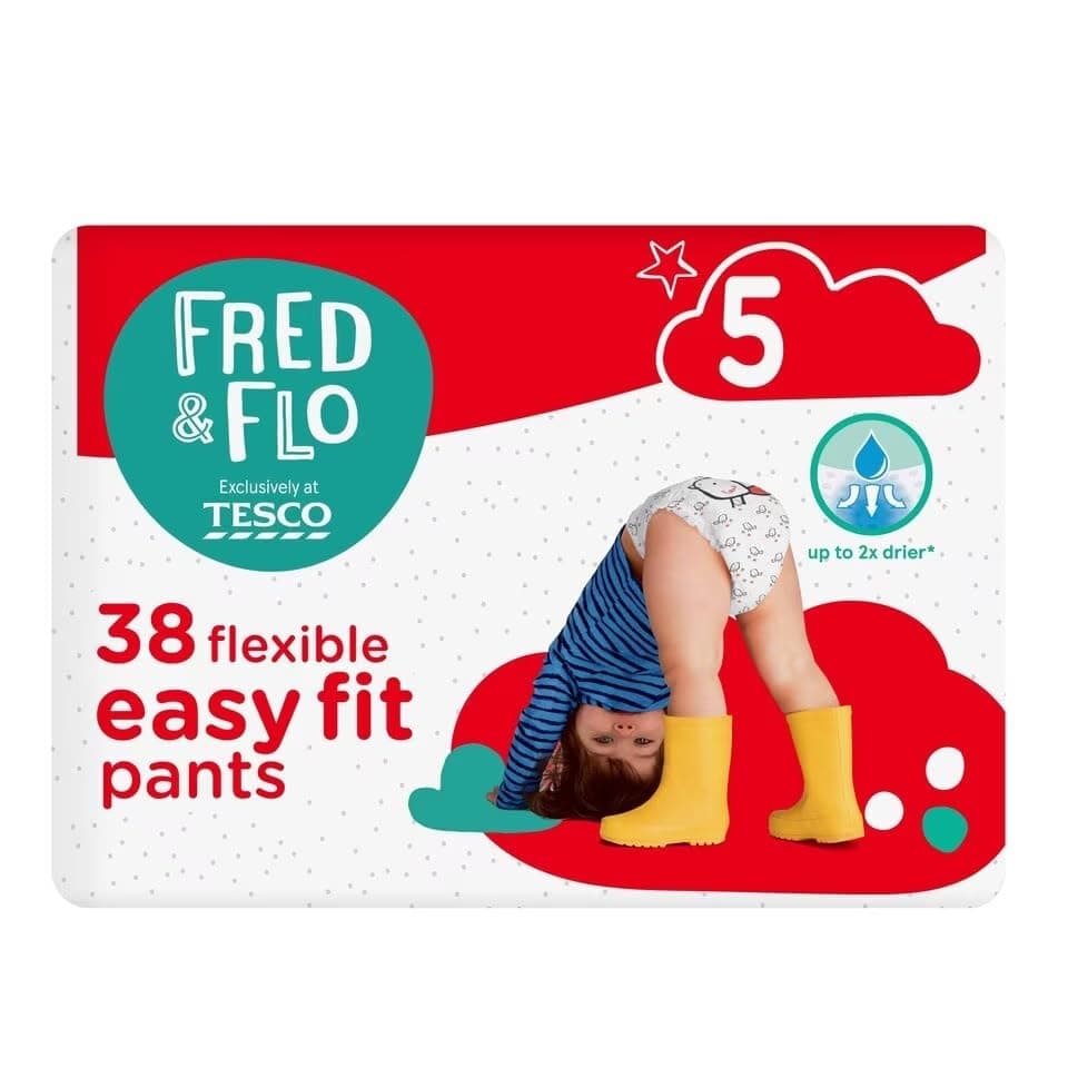 Fred & Flo Easy Fit Nappy Pant Size 5 Pack 38