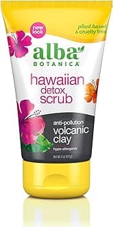 Alba Botanica Hawaiian Detox Scrub, Anti-Pollution Volcanic Clay, 4 Ounce