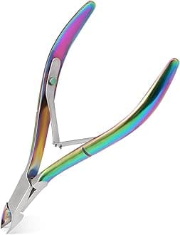 Cuticle Trimmer with Cuticle Pusher,Cuticle Remover Cutter Nipper and Cuticle Nail Pusher Peeler Scraper,Durable Dead Skin Clipper Manicure Pedicure Tools (Colorful)