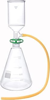 Buchner Funnel Filtering Kit with 1000ml Filter Bottle and 250ml Buchner Funnel Borosilicate Glass Lab Vacuum Filtration Distillation Apparatus