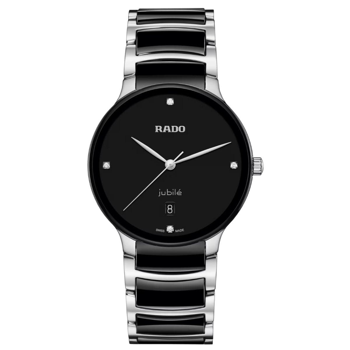 Centrix Diamond with Black Dial, Date Display and Swiss Quartz Movement