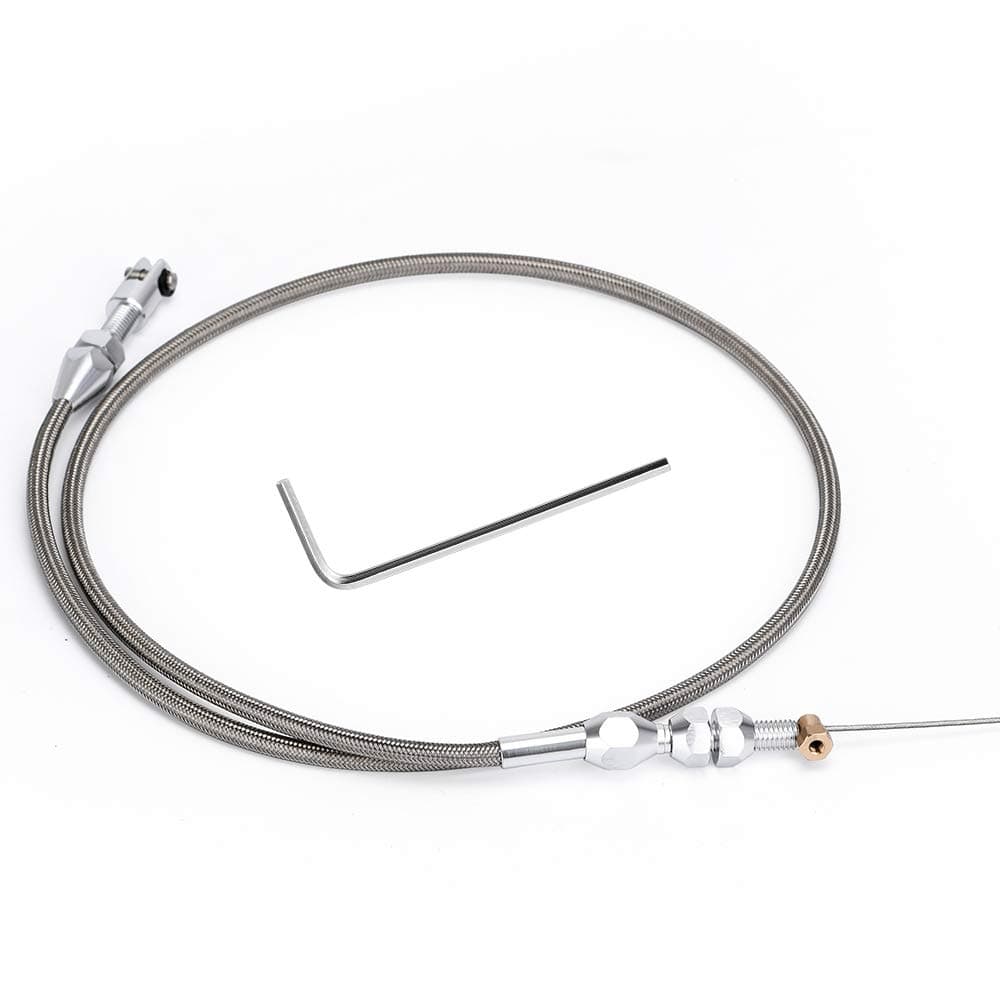 36" Stainless Braided LS Throttle Cable Kit Adjustable Accelerator Cable Compatible with 97-07 Chevrolet/Chevy LS1 Engine 4.8L 5.3L 5.7L 6.0L