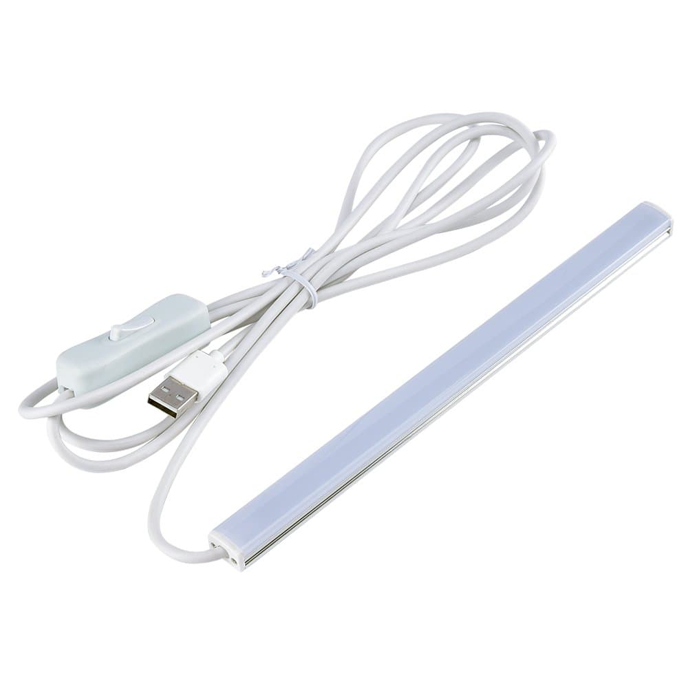 USB LED Table Lamp Portable Night Light Beside Reading Book Work Desk Lamp 2835 5V LED Rigid Strip Bar Light with 2m Swith Cable 50cm Warm White