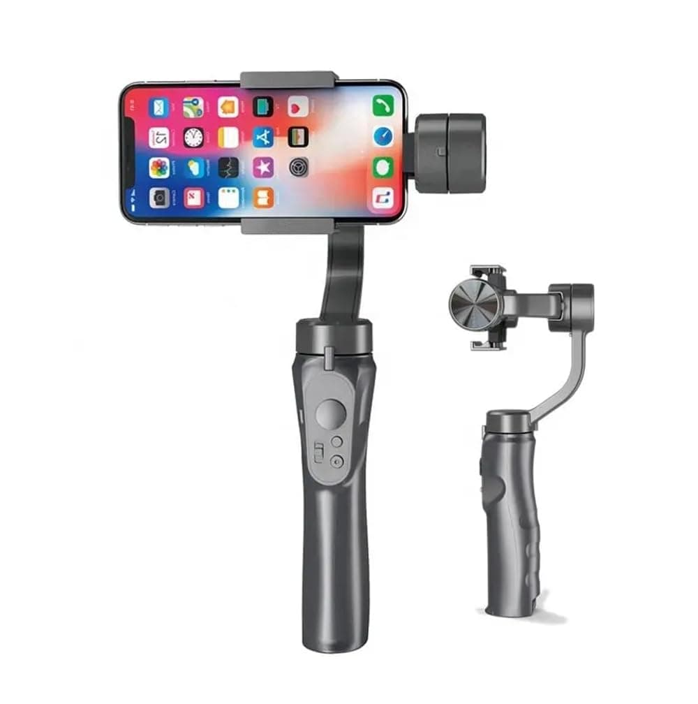 Gimbal Stabilizer 3-Axis for All Smartphone Cell Phone Handheld Gimble Stick w/Grip Tripod Ideal for Vlogging YouTube Vlog TikTok Instagram Live Video Kit - (Black Gray)