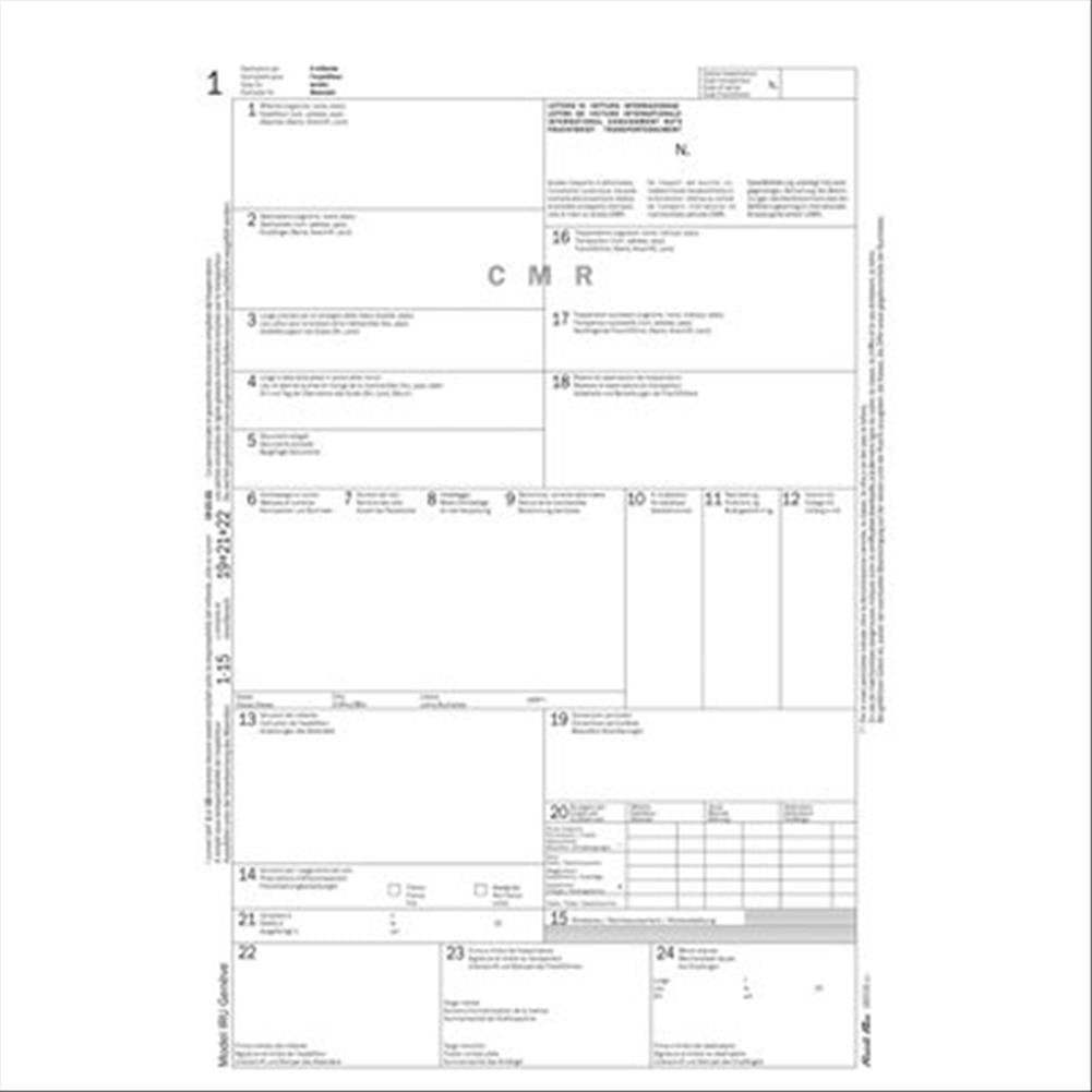 Semper Multiservice183160000 Snap-an International Consignment Note, CMR