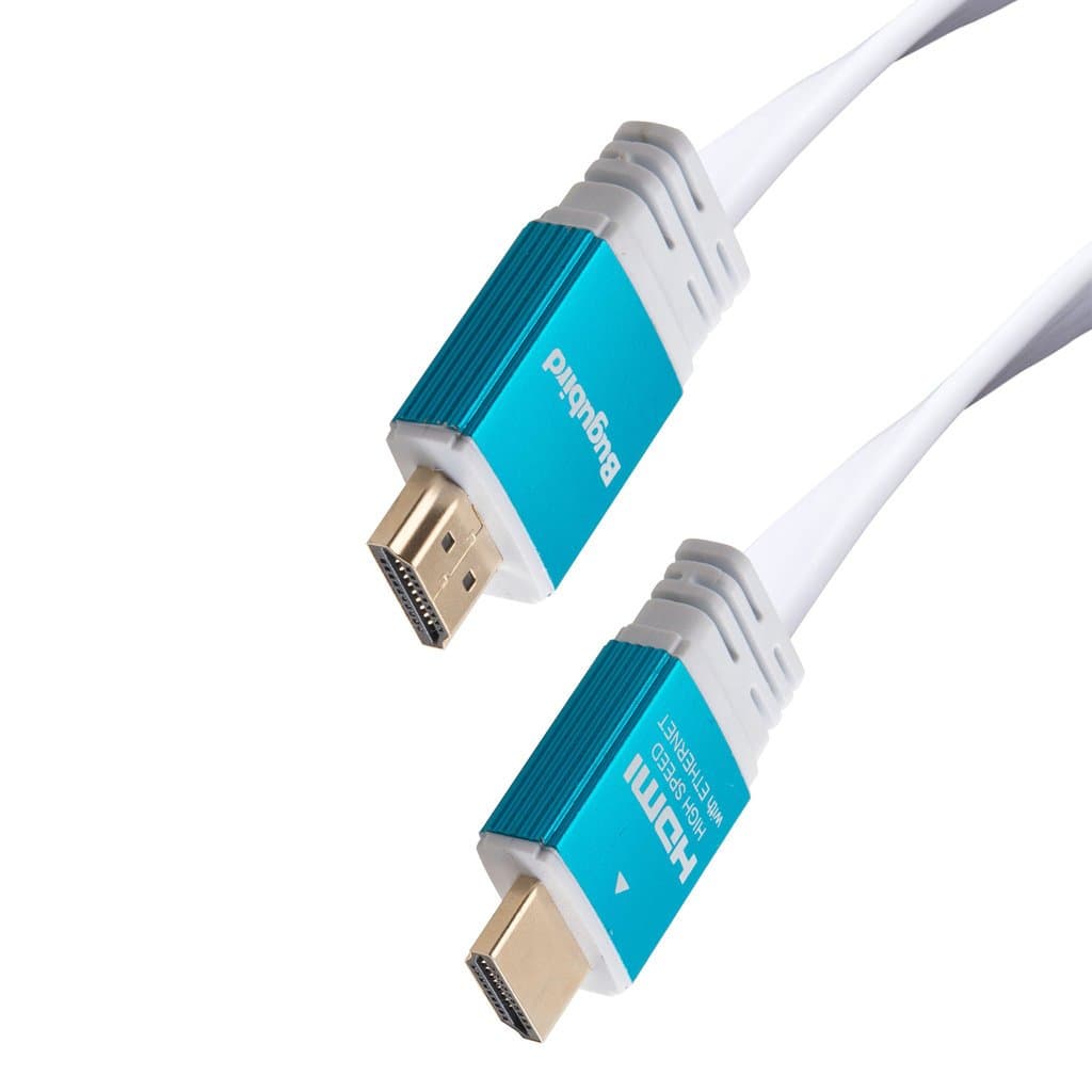 4K Flat HDMI Cable 12ft High Speed 18Gbps HDMI 2.0 Cable with Ethernet Support 4K @60Hz Ultra HD 2160P 1080P 3D HDR and Audio Return(ARC) - 3 Colors and Multiple Lengths are Available