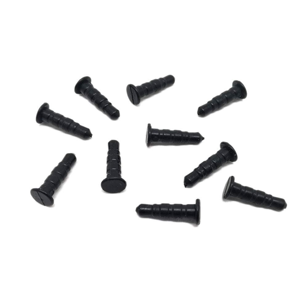 10pc Black 3.5mm Flat Head Headphone Jack Dustproof iPhone Plug Ear Dust Cap