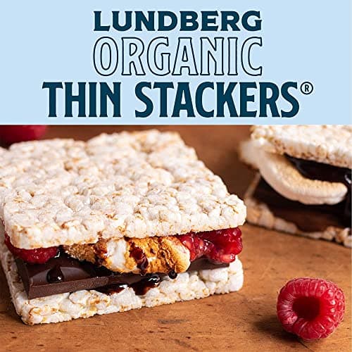Lundberg Organic Thin Stackers, Red Rice & Quinoa, Salt-Free,Thin Multigrain Rice Cakes, Gluten-Free, Vegan, Healthy Snacks, 6 oz (Pack of 6)