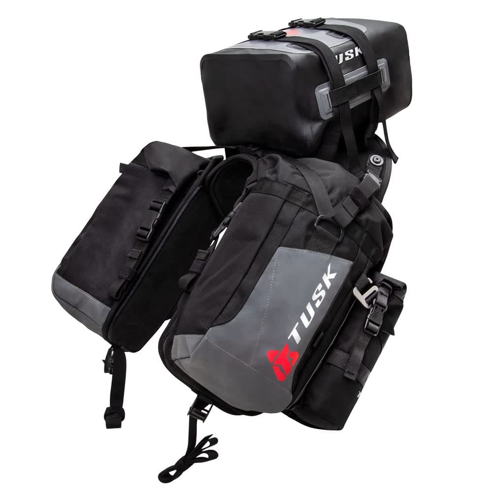 TUSK Excursion Rackless Luggage System w/X-Small Dry Duffel & Bottle Holders 690-701 Heat Shield Black/Grey