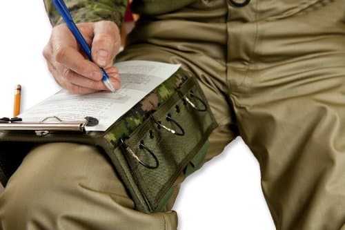 Pilots Modular Kneeboard, Tactical Clipboard, Includes Removable Map Pouch, 3 Ring Binder Strip, 2 Mesh Pouches and Pen Holder