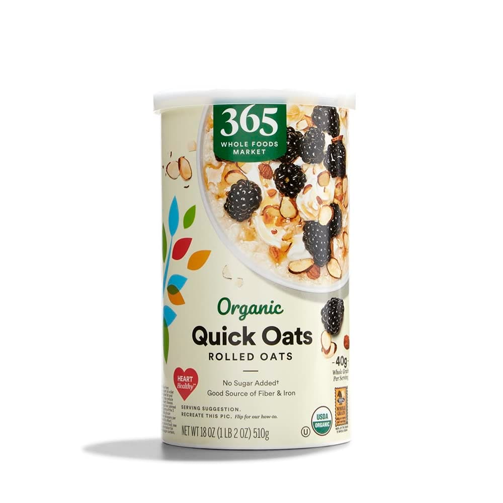Organic Rolled Quick Oats, 18 Ounce