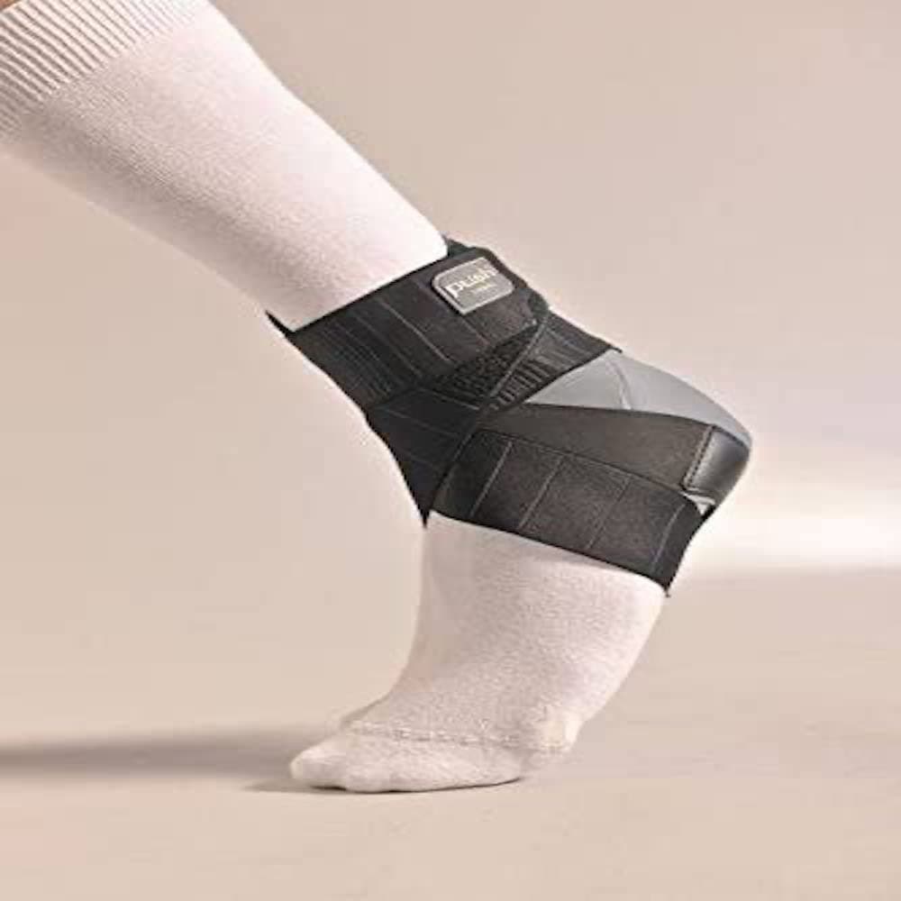 PUSHMed Aequi Ankle Brace, Right, Medium, Rigid On One Side (Medial), Flexible Support For Ankle Sprains, Strains, Injuries, and Chronic Instability, Stiffness Inhibits Inversion/Eversion, Sports