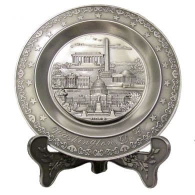 National Mall Pewter Plate with Display Stand