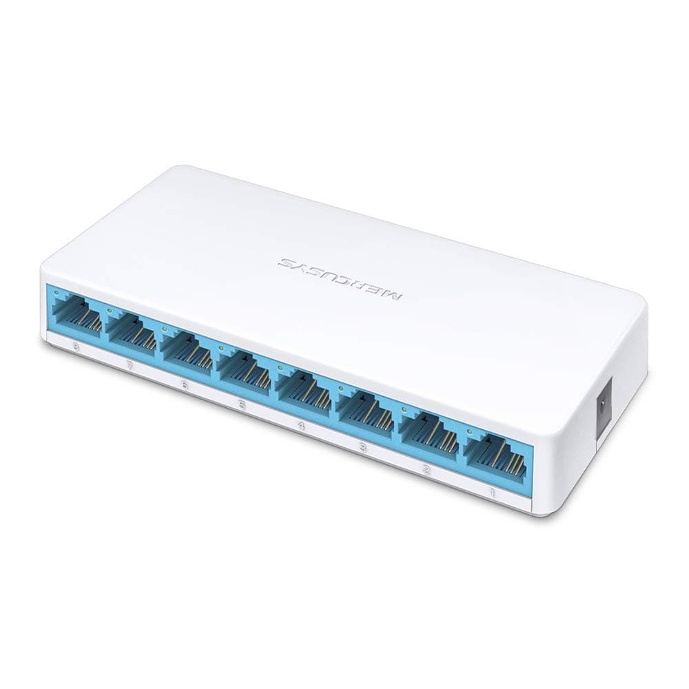 MERCUSYS MS108 Management Switch Fast Ethernet (10/100) White - Network Switch (Managed, Fast Ethernet (10/100))