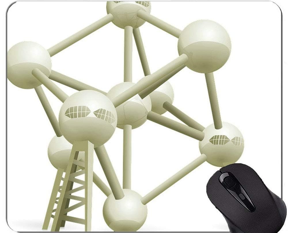 Physics Chemistry Studen Gaming Mouse Pad,Atomium Non-Slip Rubber Base Mousepad