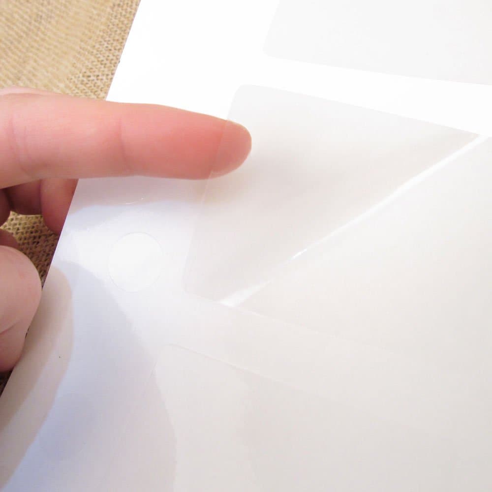 45 Clear Rectangle Label Protectors for Essential Oil Bottle Labels Plus Bonus Top Stickers by Rivertree Life