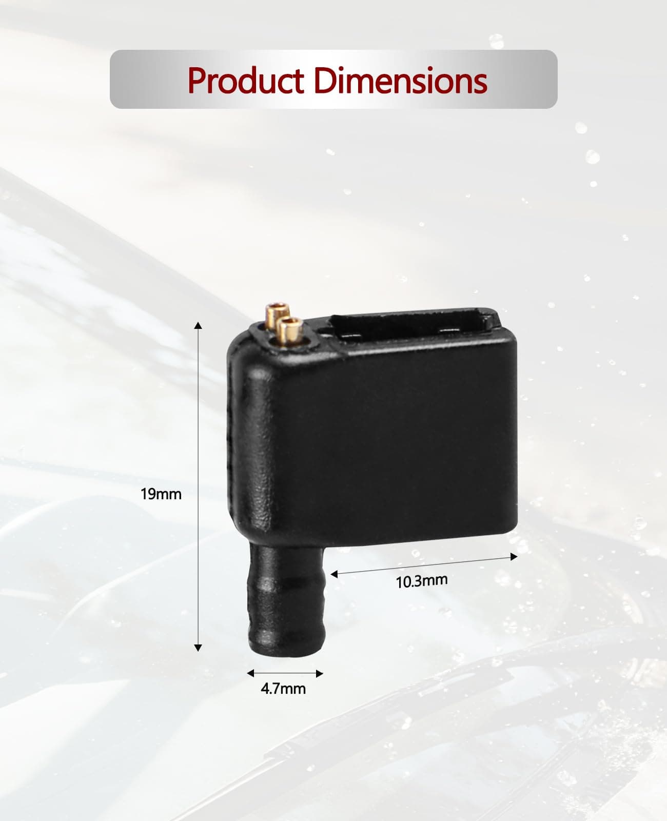 Xislet Upgraded 2 Pack Aimable Brass Windshield Washer Wiper Arm Nozzles Compatible with Mercedes and Dodge Sprinter Van RV Truck Wiper Sprayer Replace 47191/68017440AA