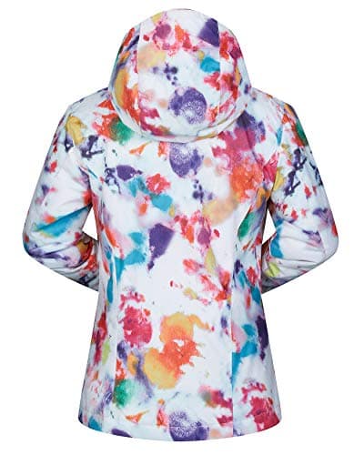 ELETOP Womens Ski Jacket Windproof Snow Jacket Waterproof Snowboarding Rain Coat Dream World-XS