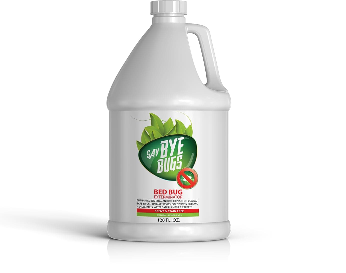 Bed Bug Spray for Getting Rid of Bed Bugs Permanently. Say Bye Bugs - a Non-Toxic, Kill on Contact Bed Bug Treatment That Doesn't Stain & is Odor Free. Simply Shake & Spray (1x 128oz).