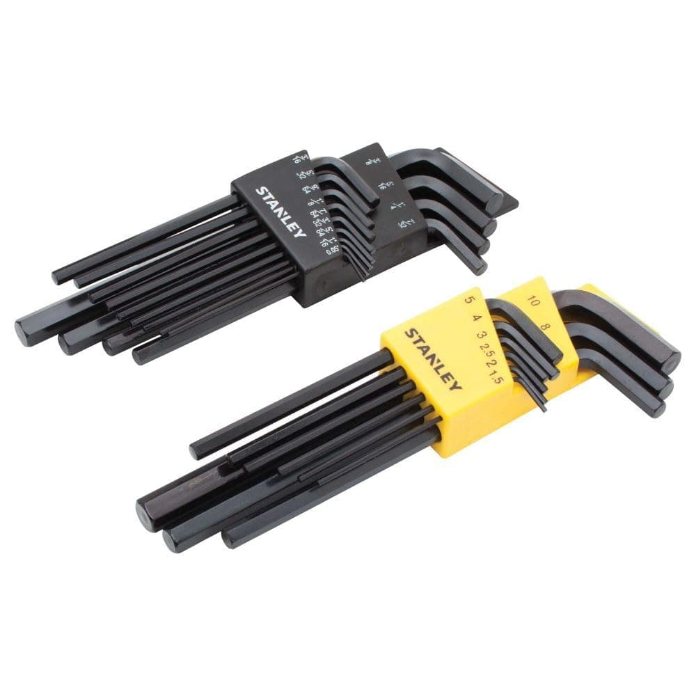 STANLEY Hex Key Set, Long Arm, SAE & MM, 22-Piece (85-753)