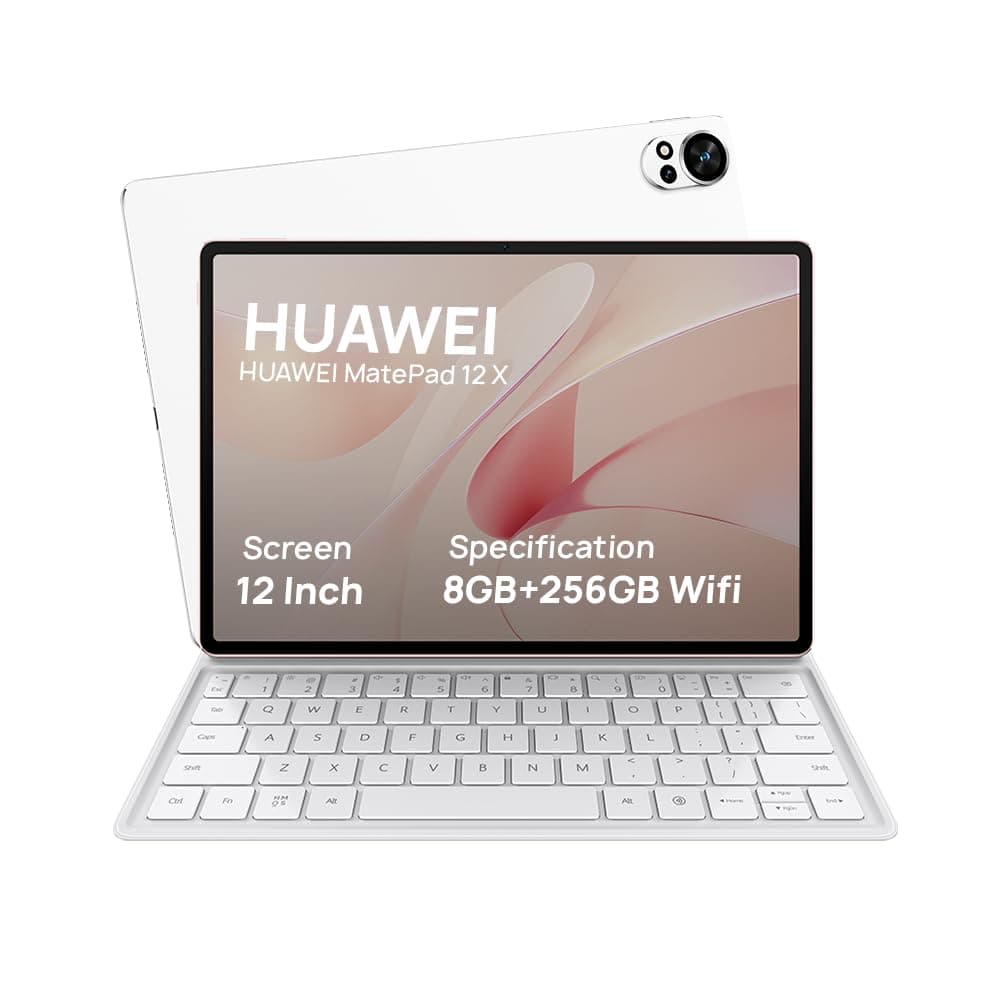 MatePad 12 X - 12" Tablet, 2.8K FullView Display, Large battery, Super Charge, Wifi, 8GB+256GB, HUAWEI Glide Keyboard, Professional GoPaint APP, White