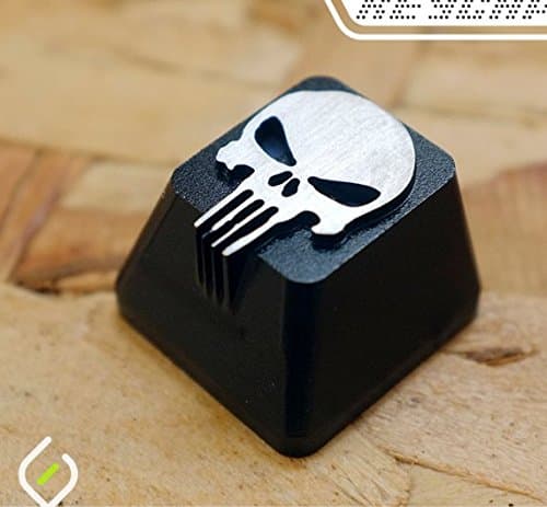 QDAOT Customized R4 Keycaps Replacement-Triple Anodized Aluminum Alternative Keycaps for Cherry MX Switches Mechanical Keyboards (Punisher)