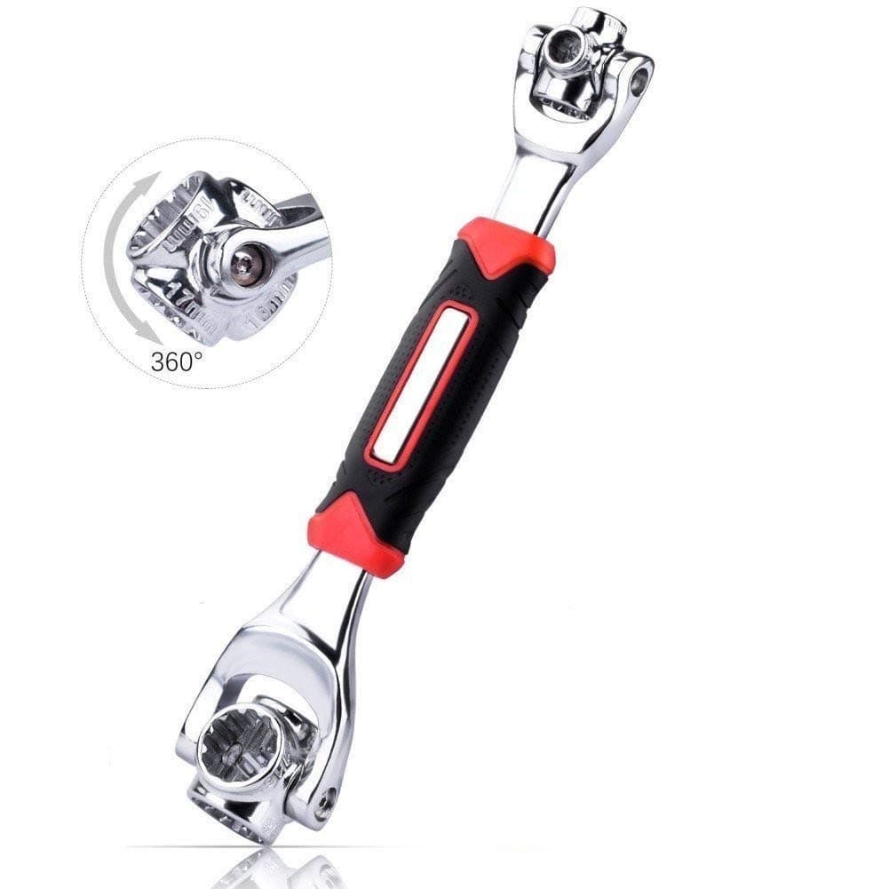 ALIXIN-48 in 1 Multifunction Pass-Through Universal Spanner Socket Wrench,Works with Spline Bolts,6-Point,12-Point,Torx,Square Damaged Bolts and Any Size Standard Or Metric,Home and Auto Repair.