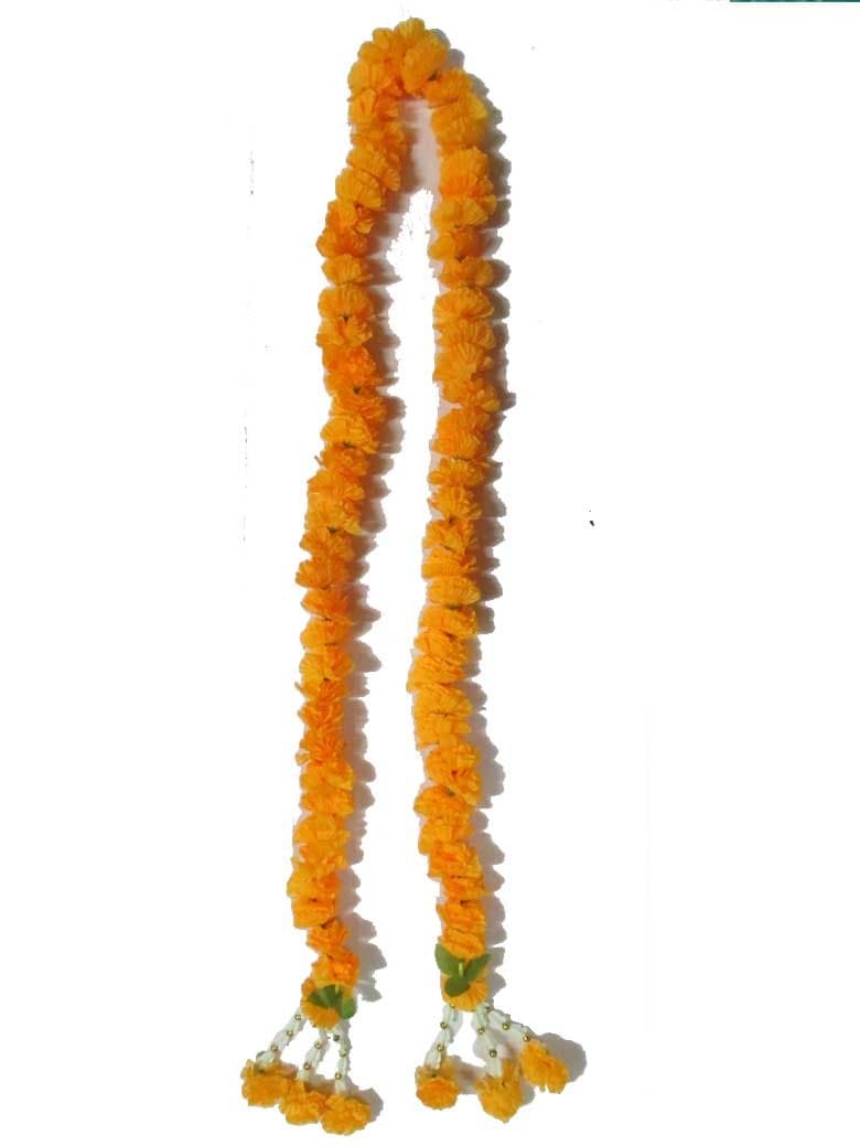 Thai Artificial Yellow Marigold Garland/Size : 1m